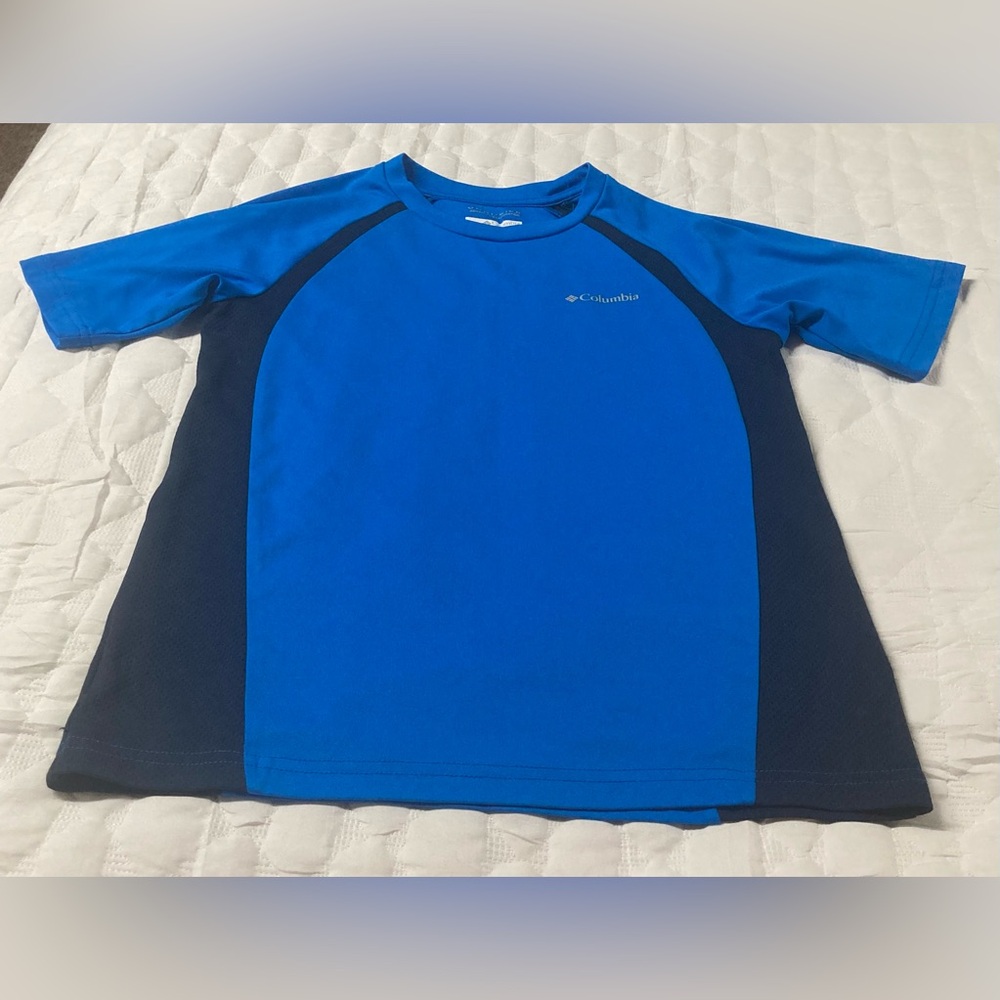 Columbia Kids Short Sleeve Two-Tone Blue Tee